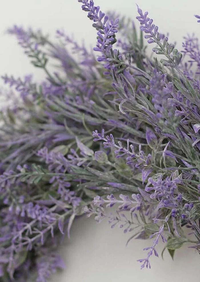Lavender Artificial Wreath for Front Door - 17"