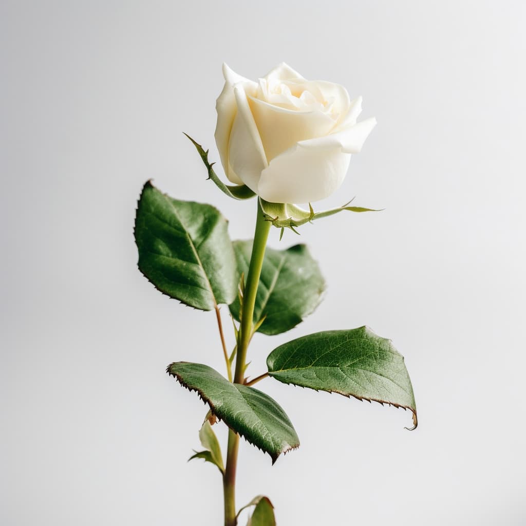 White Rose Artificial Bouquet, 6 Stems - 20"