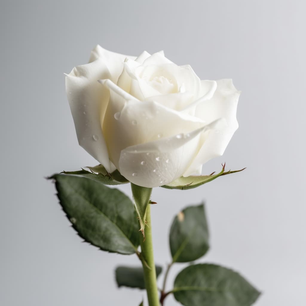 White Rose Artificial Bouquet, 6 Stems - 20"