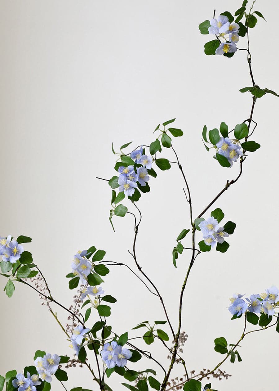 Artificial Purple Flower Branch - 43.3"
