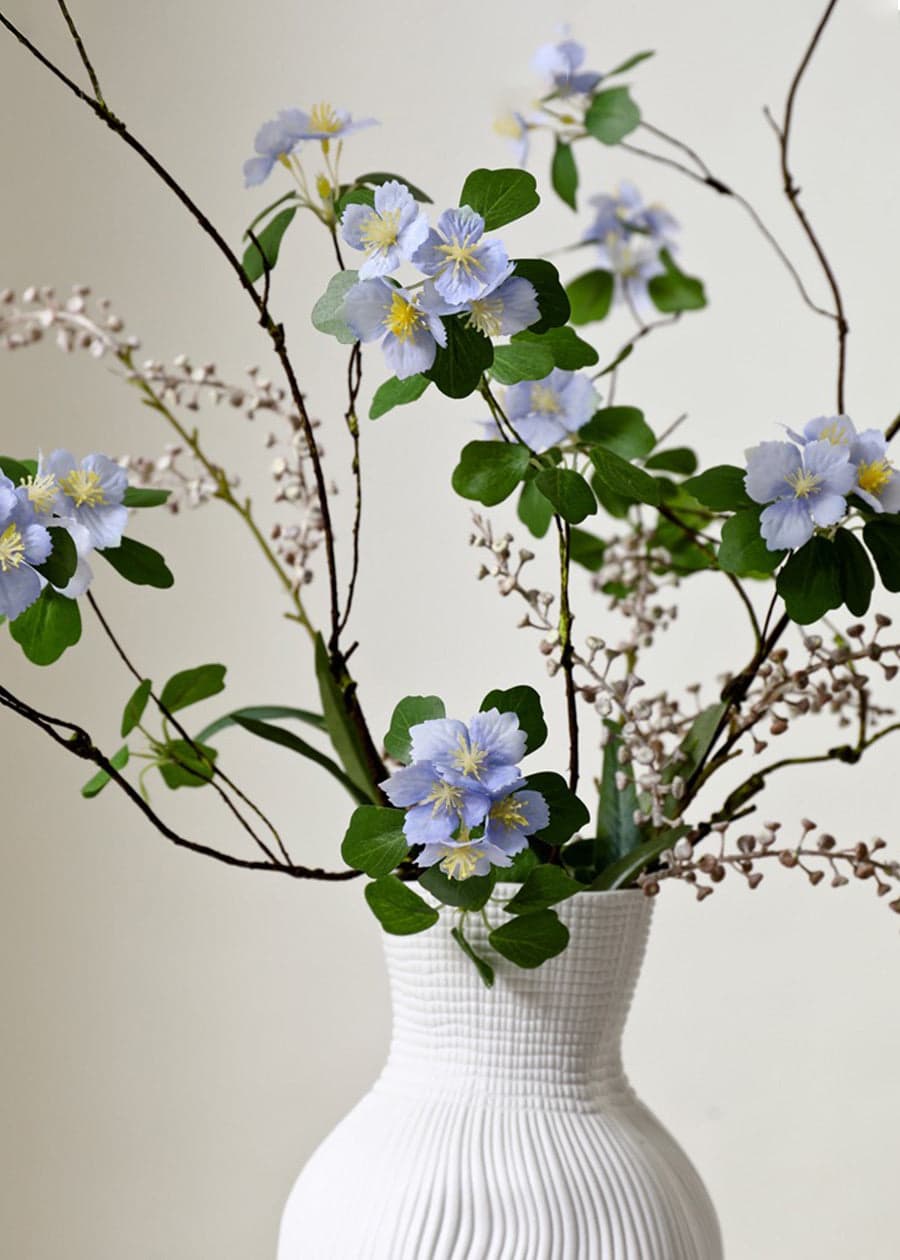 Artificial Purple Flower Branch - 43.3"
