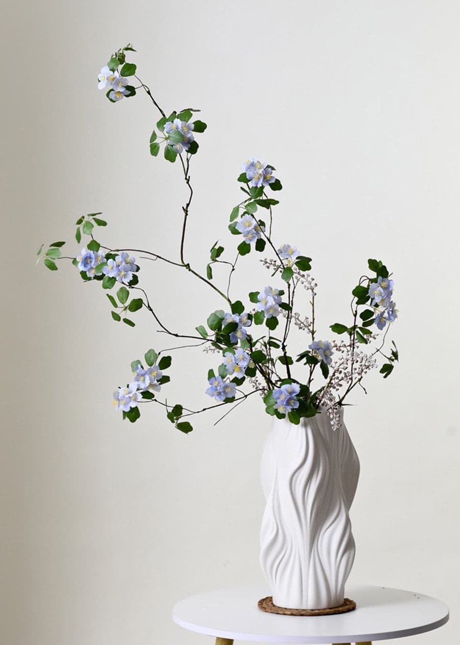 Artificial Purple Flower Branch - 43.3"