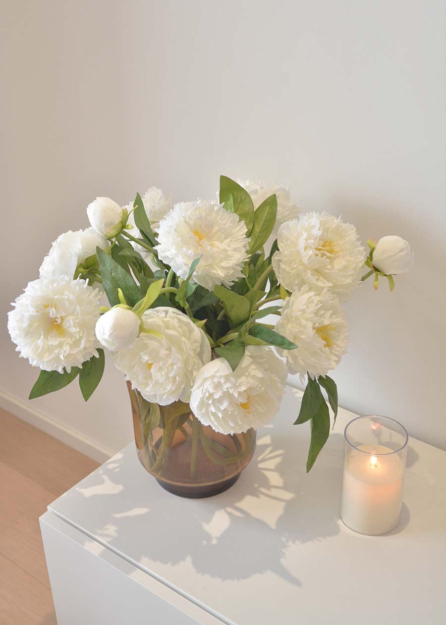 Pink Peony Artificial Flower Stem - 29.1"