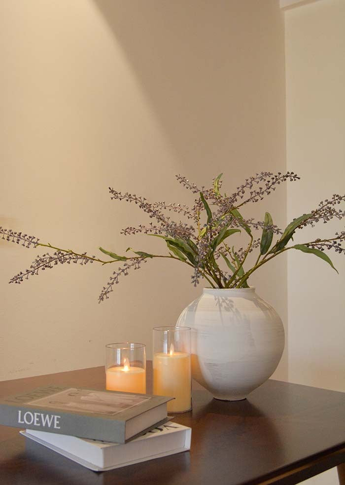 Faux Long branch with Berry Purple Spray