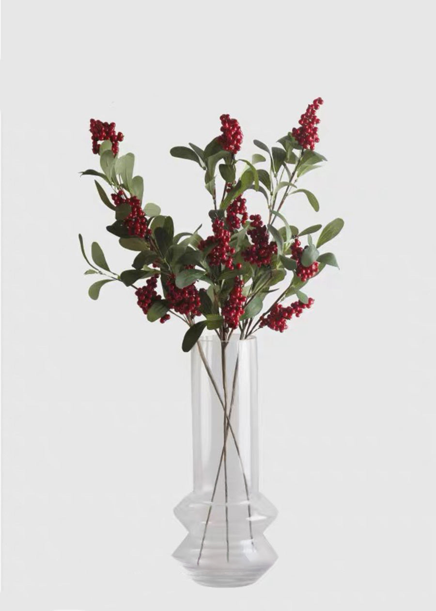 Artificial Red Berry Stem - 27.6"