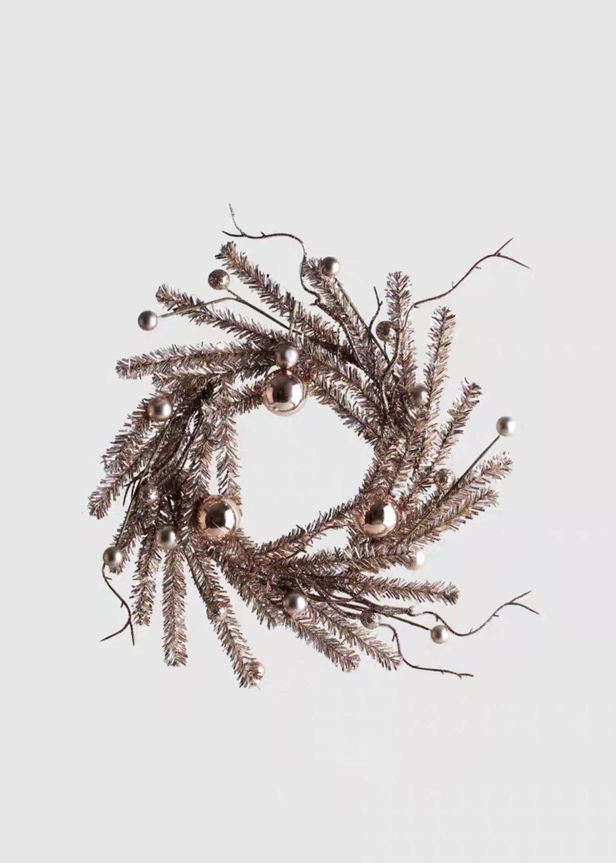 Gold Christmas Decoration Set, Faux Floral & Ornaments - view 4