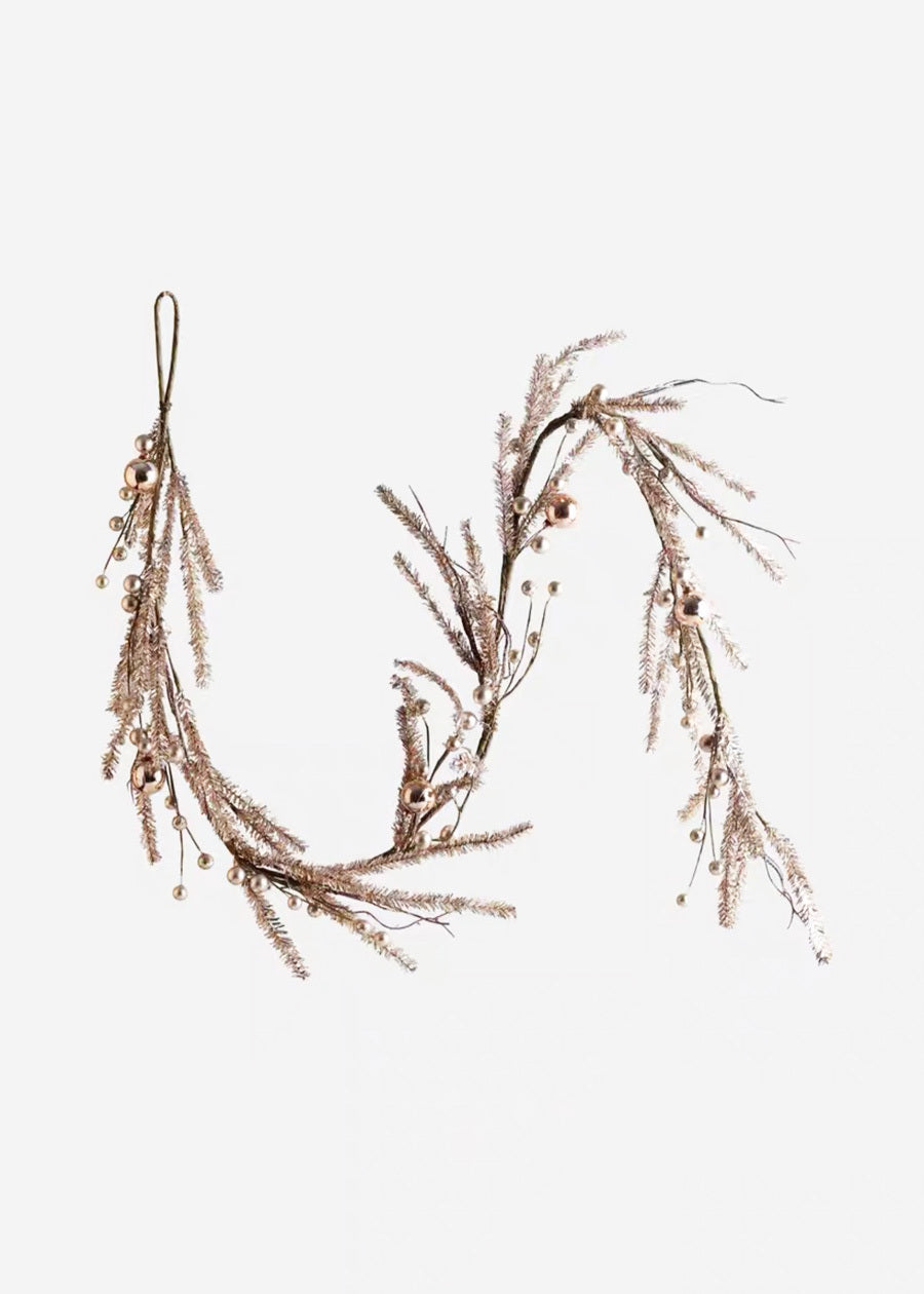 Gold Christmas Decoration Set, Faux Floral & Ornaments - view 6