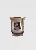 Gold & Silver Glass Candle Holders, Christmas Motif