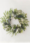 Artificial Greenery Wreath for Front Door - 17.7"
