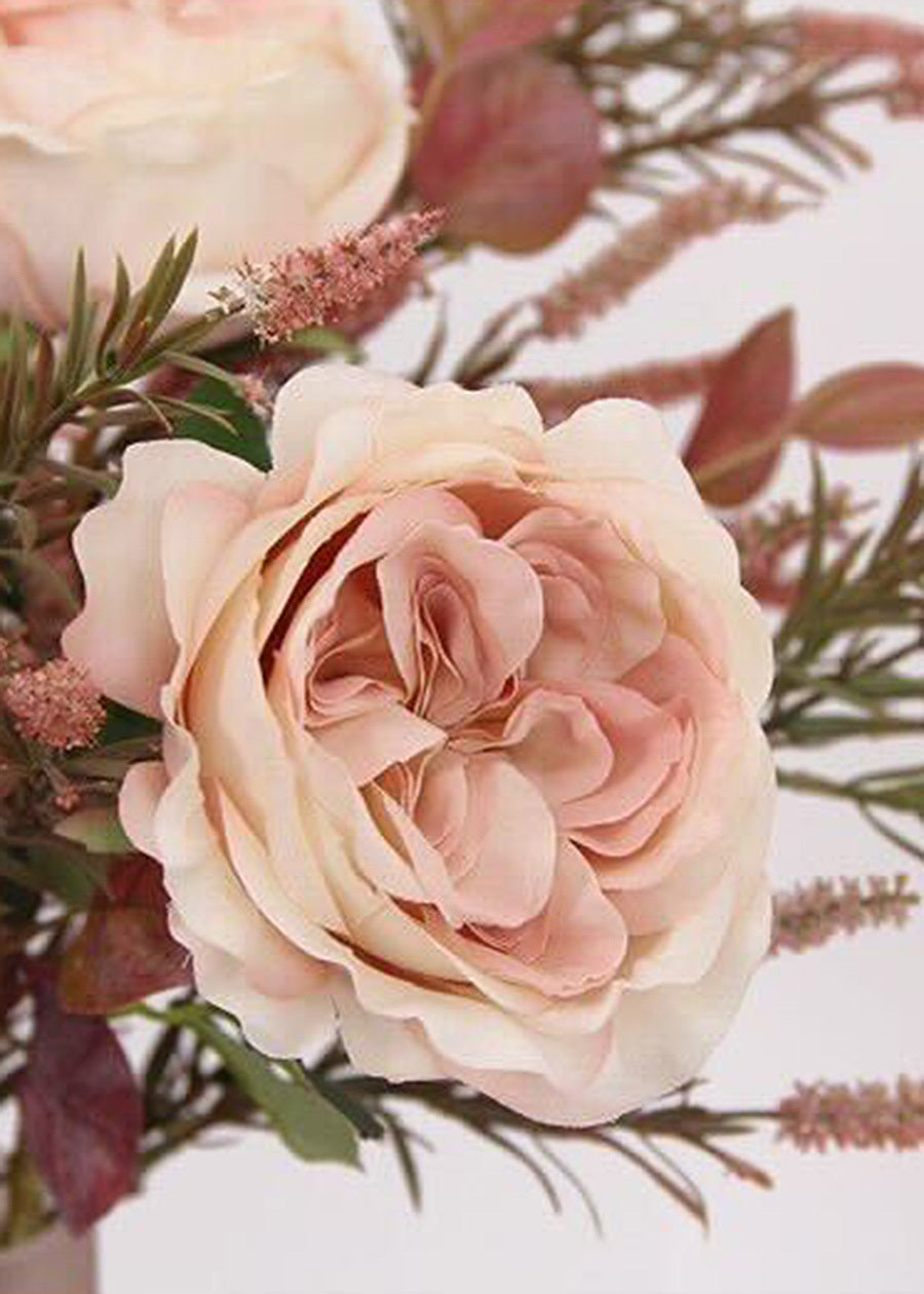Vintage Pink Rose Artificial Flower - 27.6"