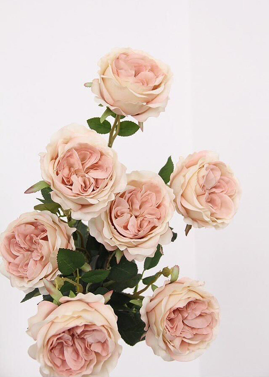 Vintage Pink Rose Artificial Flower - 27.6"