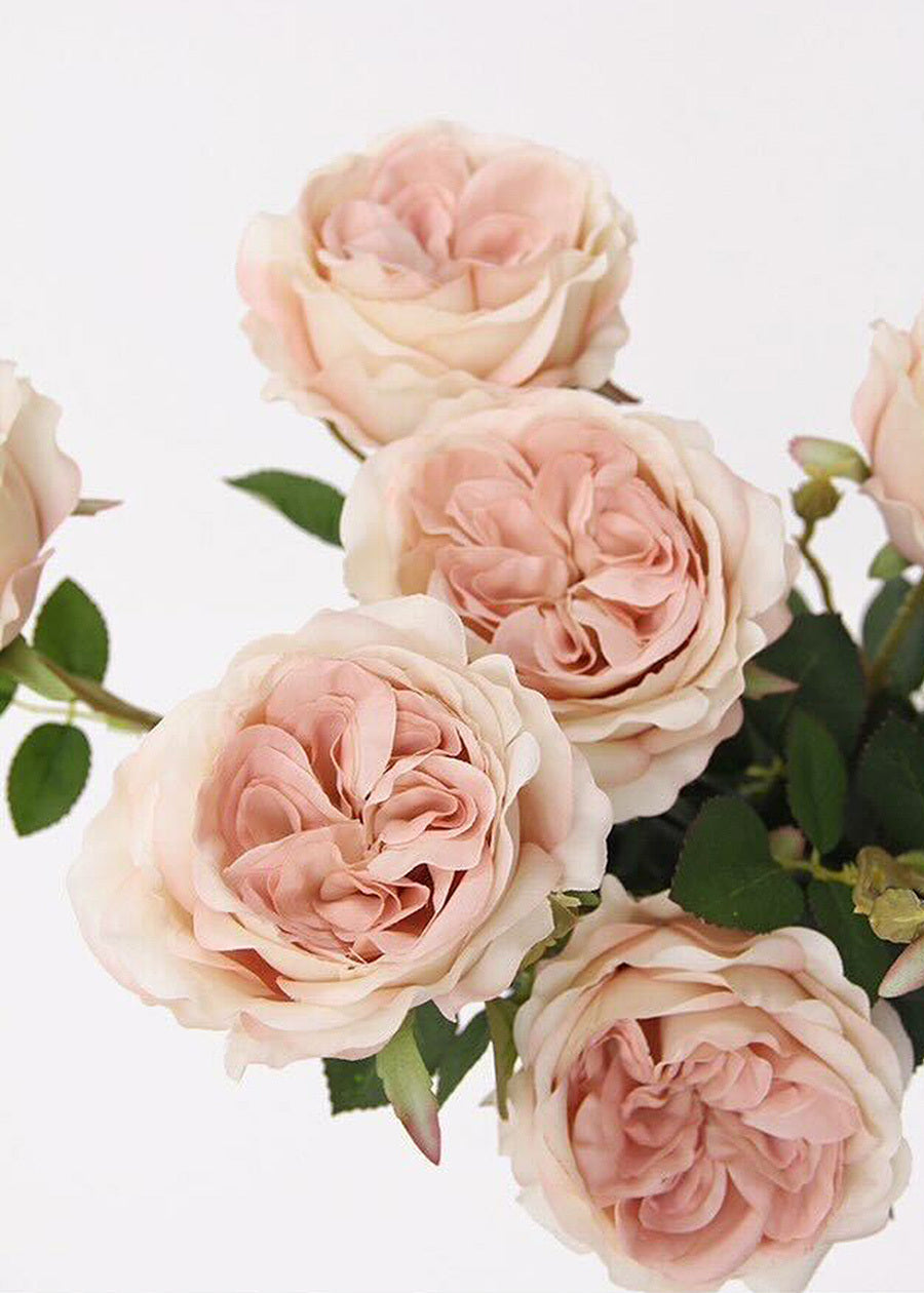 Vintage Pink Rose Artificial Flower - 27.6"