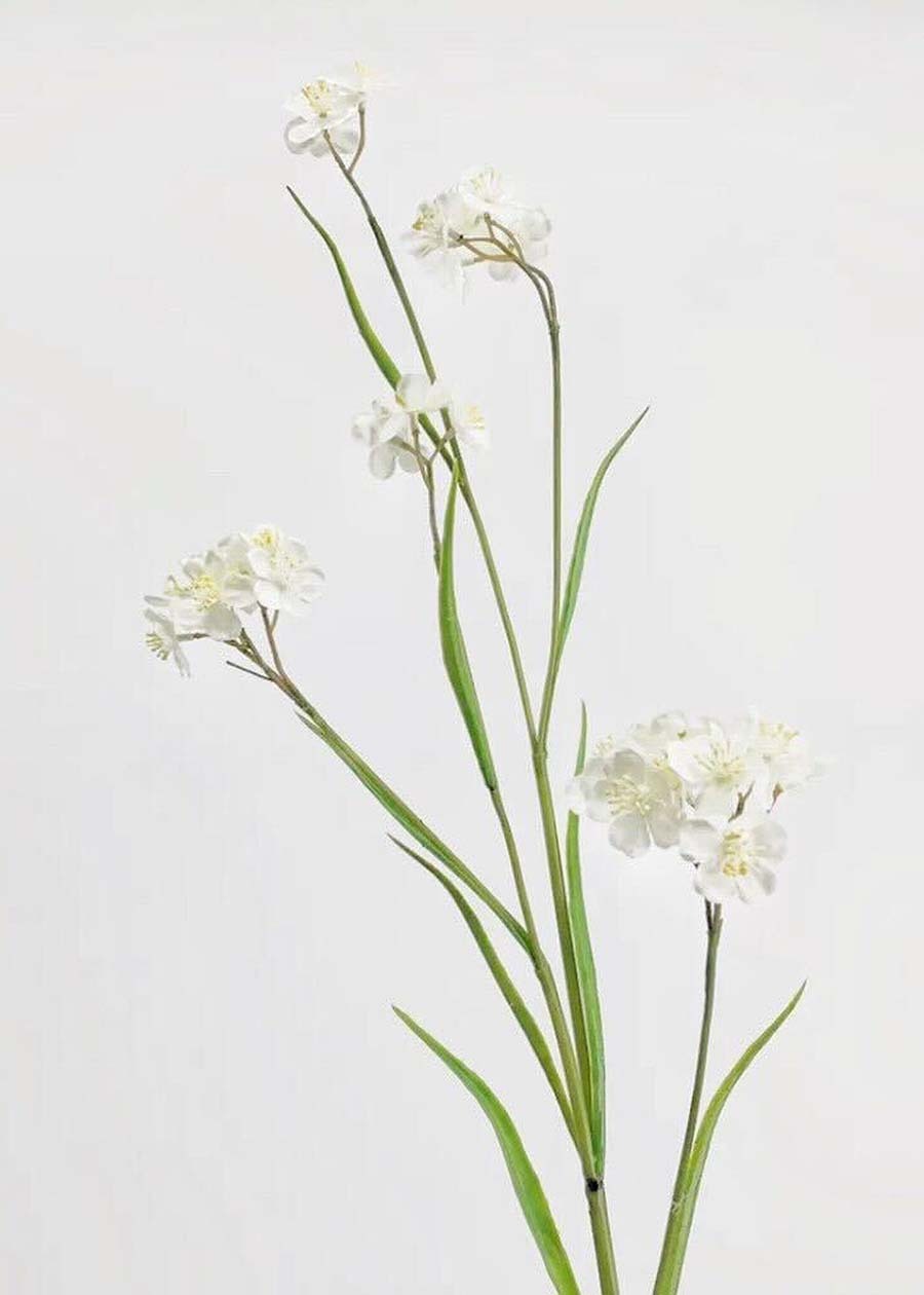 Artificial Forget-Me-Not Stem, White - 30.7"