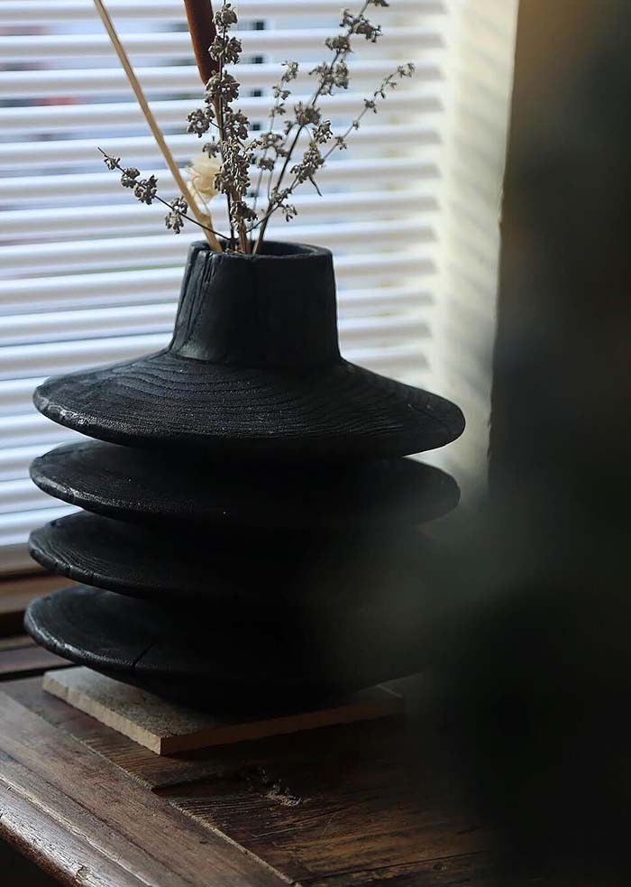 Black vase