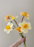 Artificial Frangipani Flower Stems, Set of 6 - 14.1"