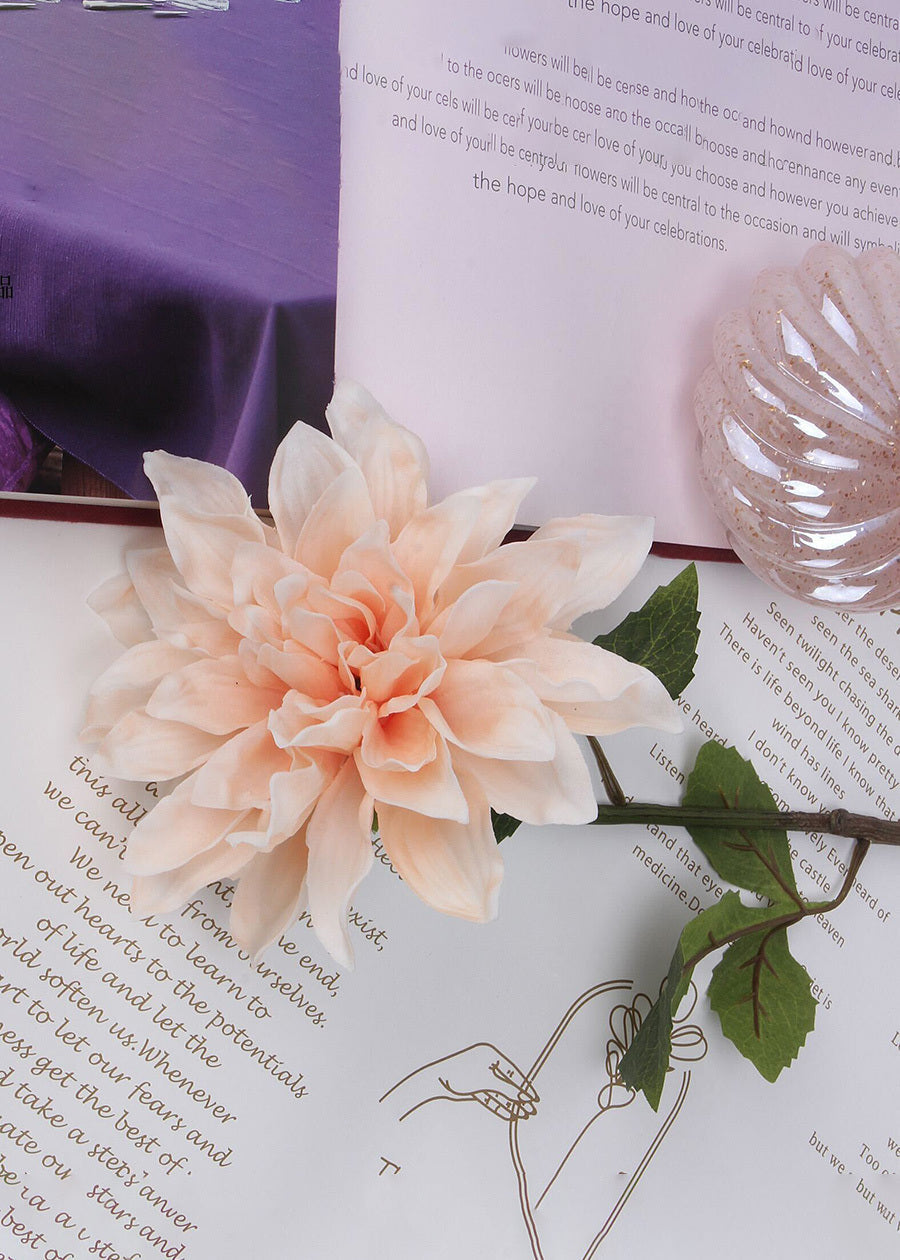 Artificial Dahlia Stem, Realistic Faux Flower