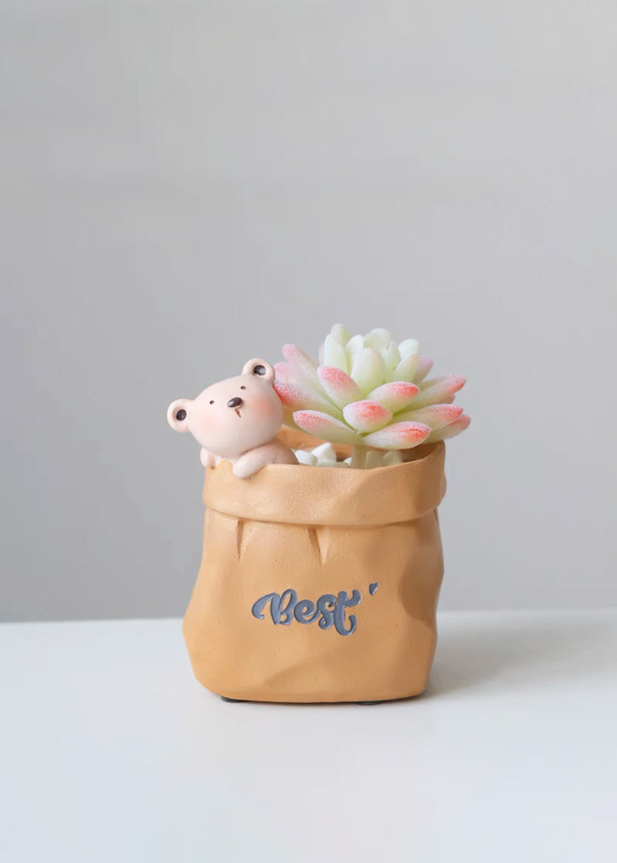 Artificial decorative succulents