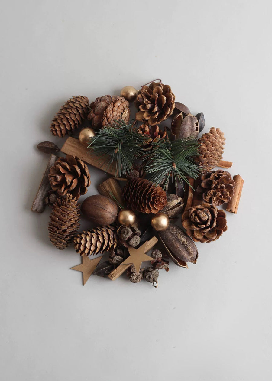 Christmas DIY Decoration Kit, Pine Cones & Branches