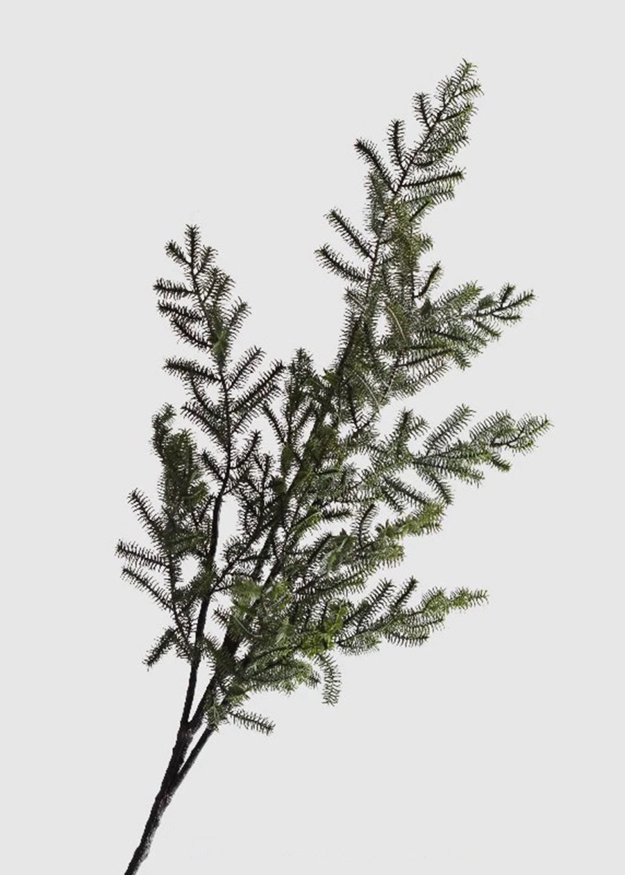 Faux Green Pine & Horse-tail Branches