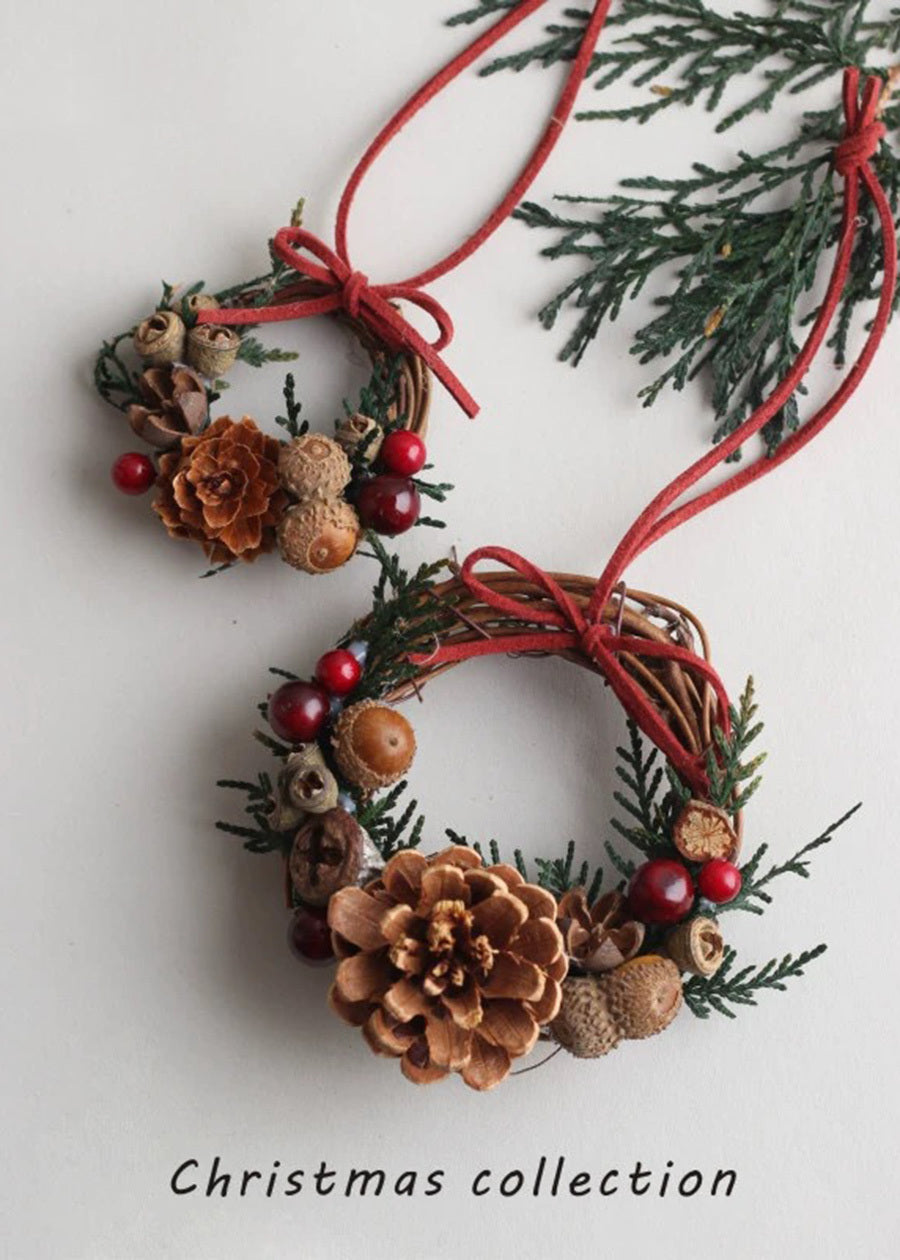 Festive Mini Pine Cone & Cypress Wreath