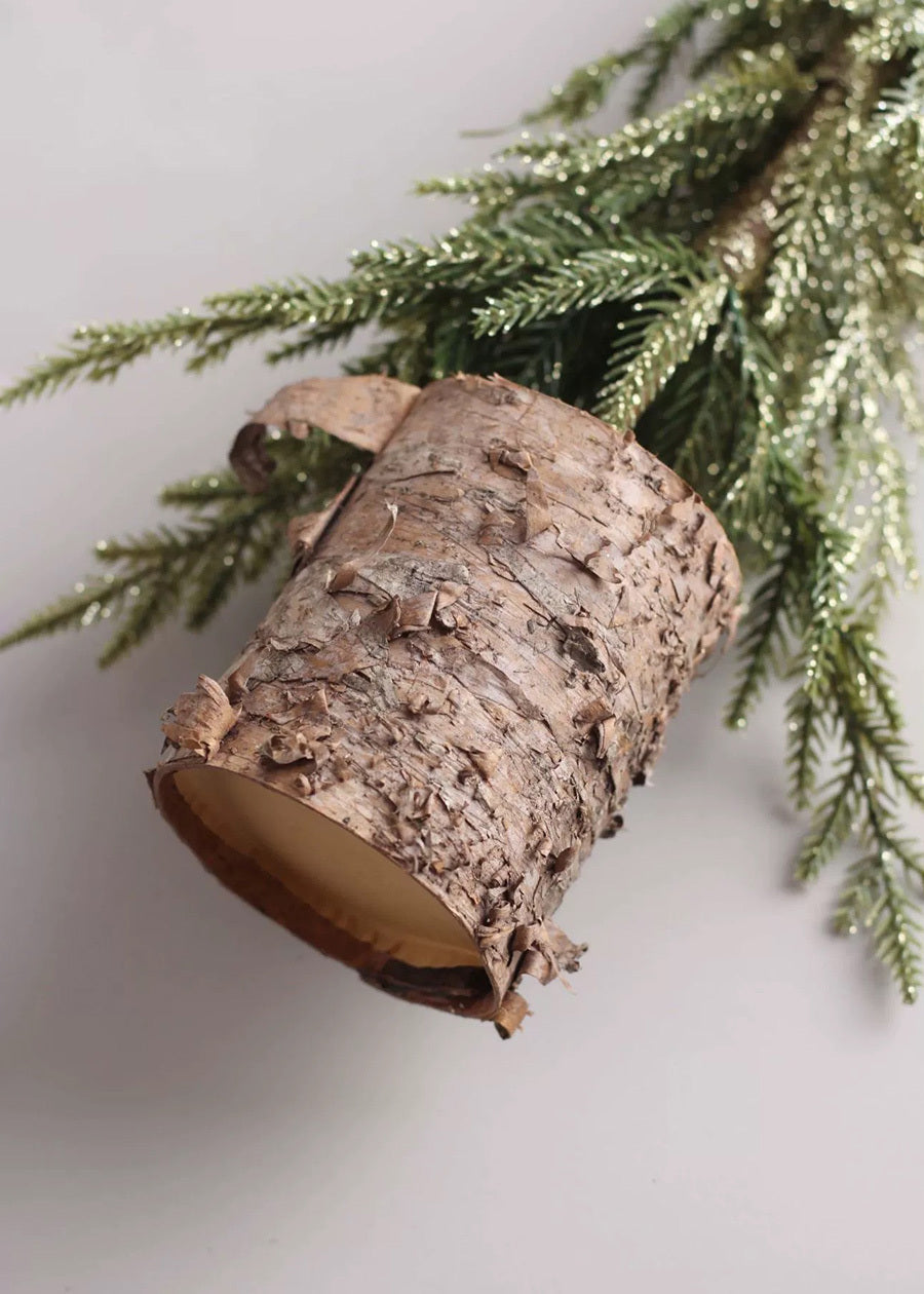Nordic Mini Christmas Tree Decor, Gold-Spattered