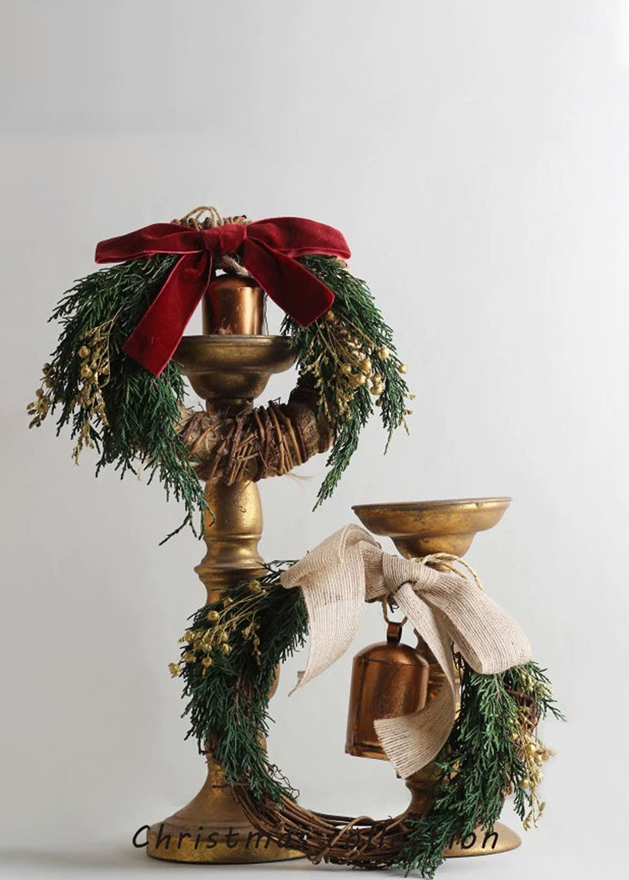 Vintage Bells & Cypress Wreath