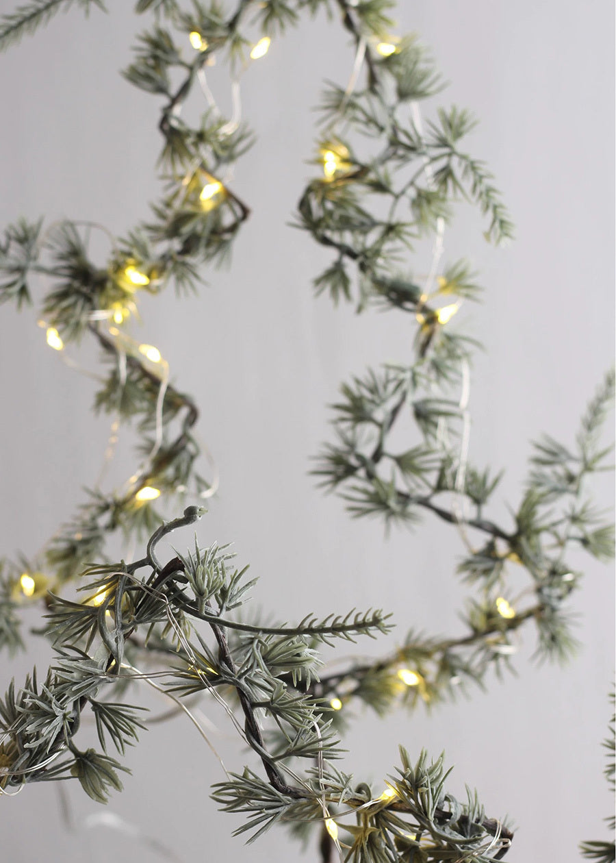 Grey-Green Pine Needle Star Christmas Tree Decor