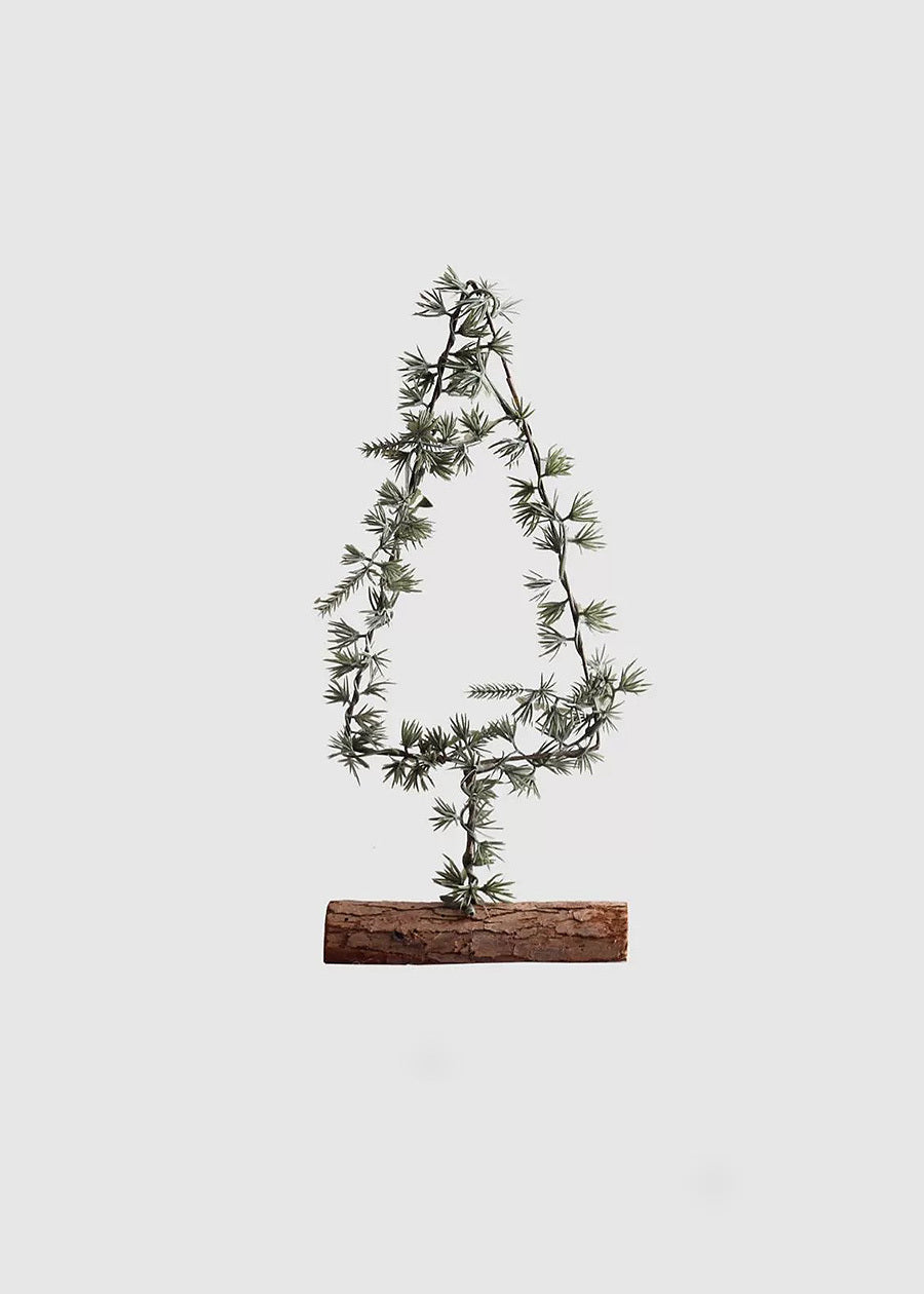 Grey-Green Pine Needle Star Christmas Tree Decor