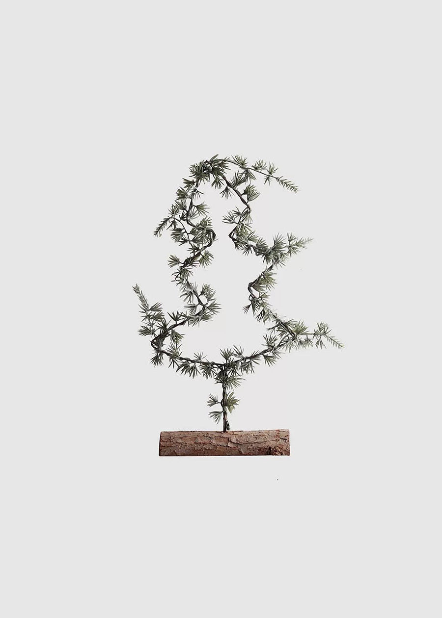 Grey-Green Pine Needle Star Christmas Tree Decor