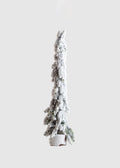 Snow-Flocked Mini Pine Christmas Tree Decor