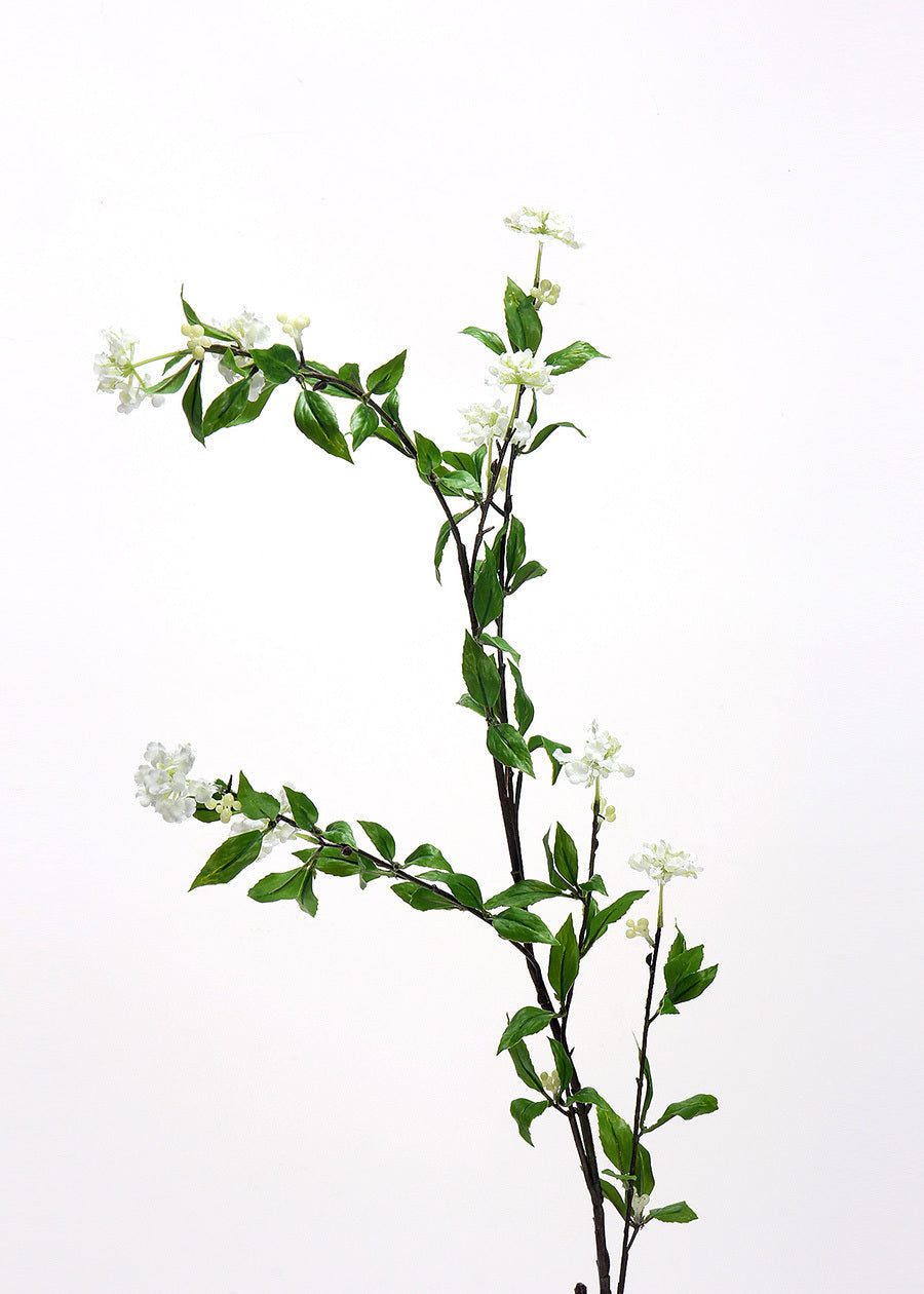 Artificial Snow Willow Branch, White Foliage