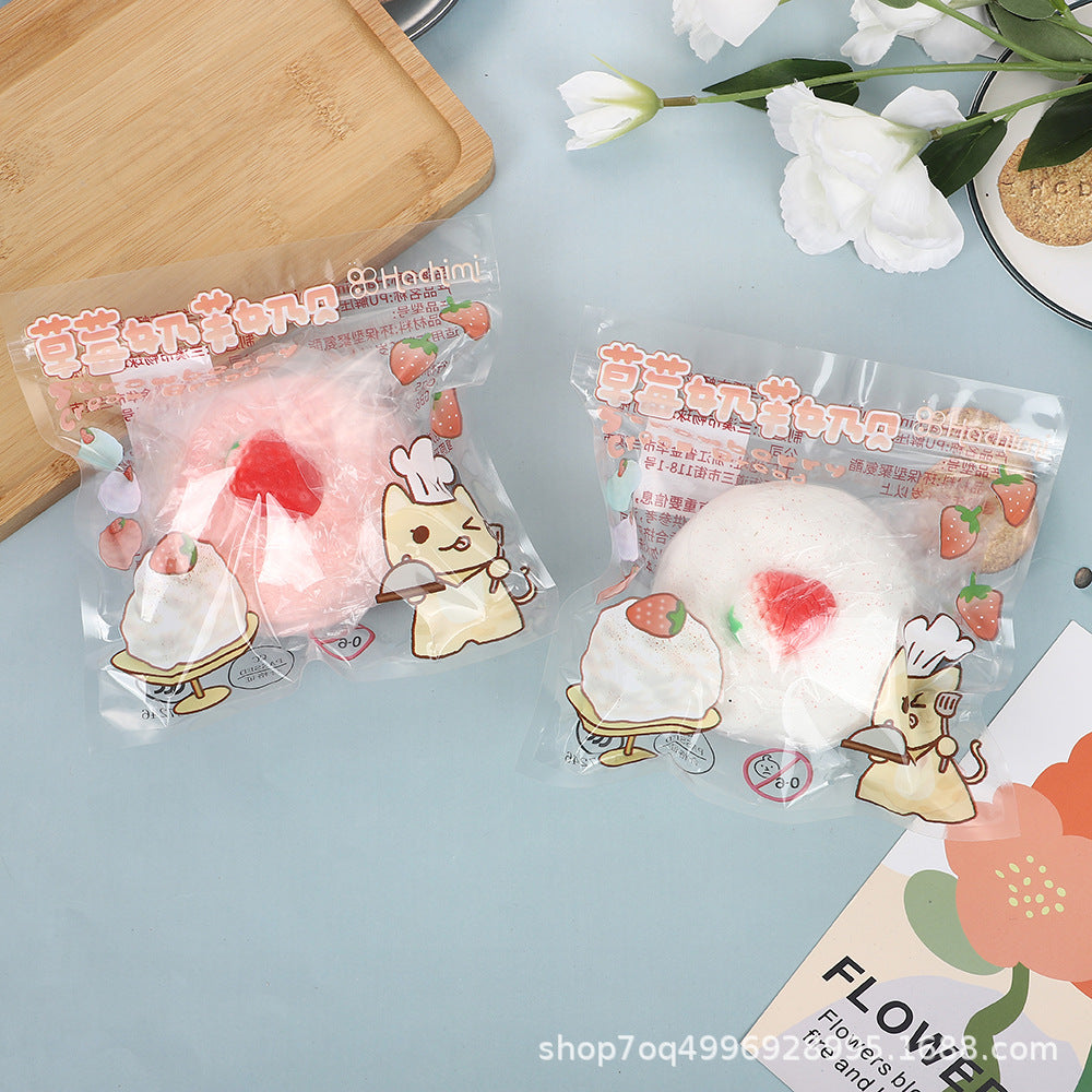 Strawberry Cream Puff Sandwich Slow-Rising Squishy | Bloominique