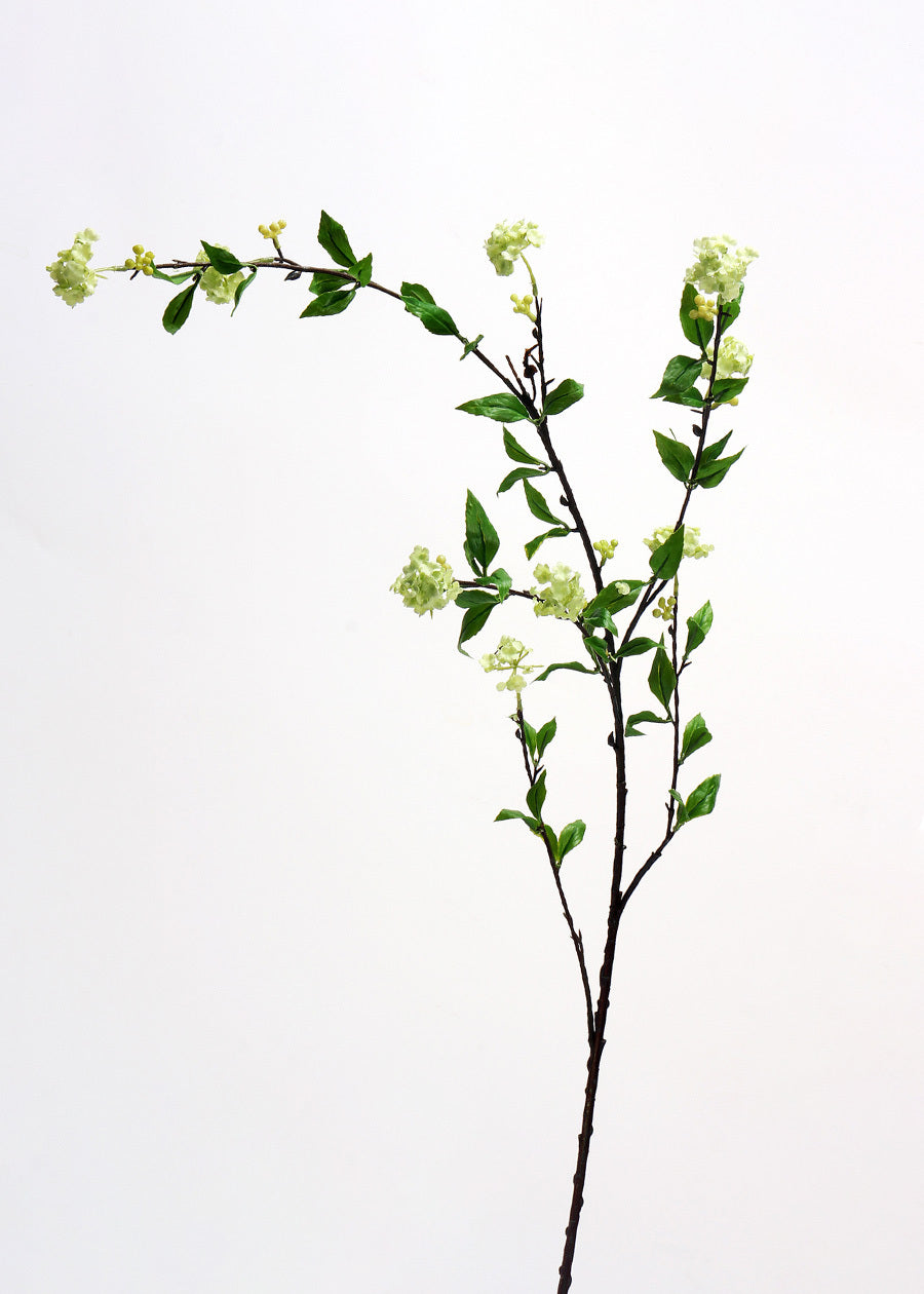 Artificial Snow Willow Branch, White Foliage