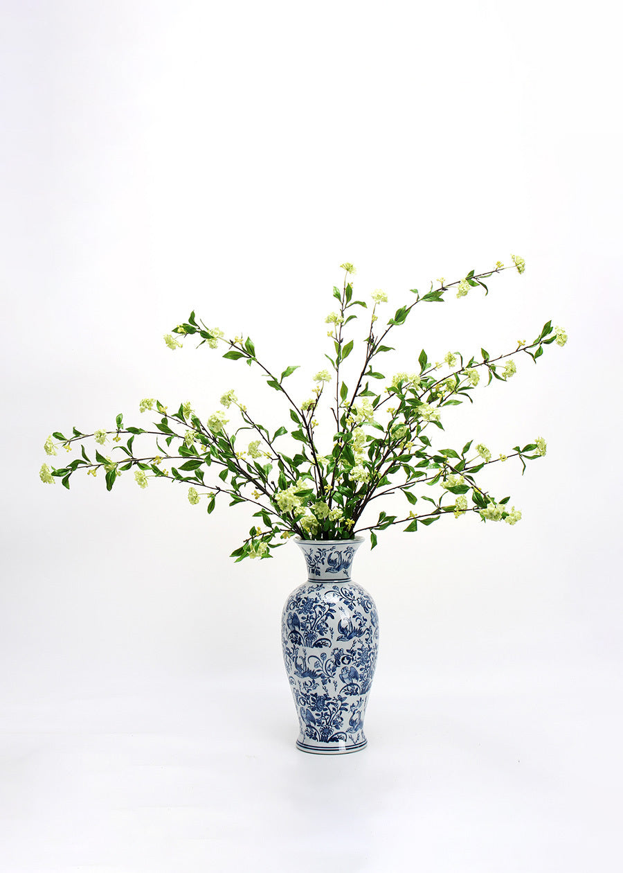 Artificial Snow Willow Branch, White Foliage