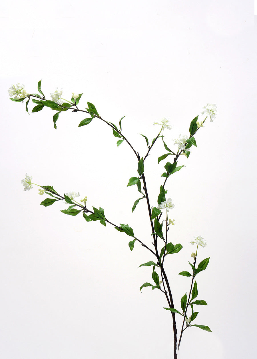 Artificial Snow Willow Branch, White Foliage