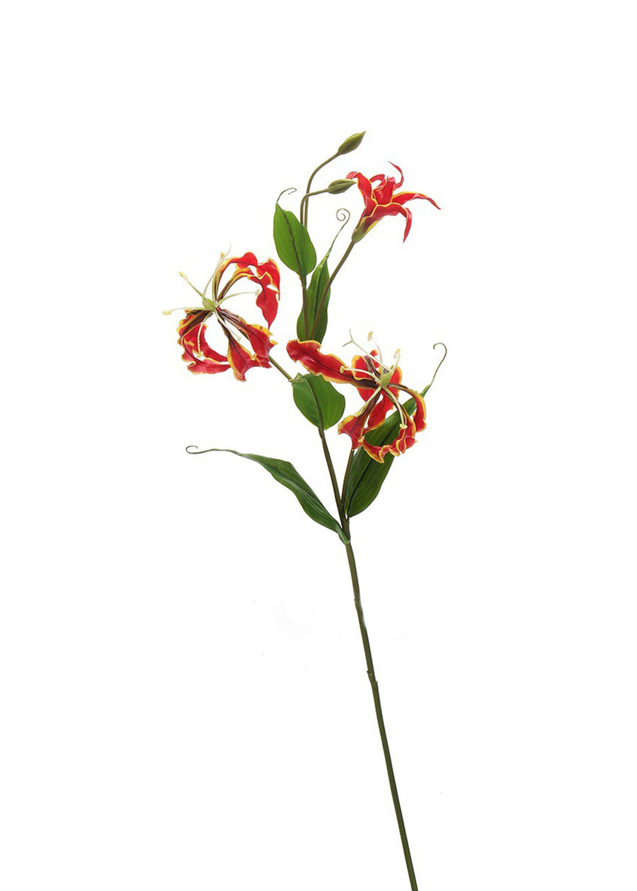 Artificial Lily Stem, Tall Faux Lily - 30" - view 7