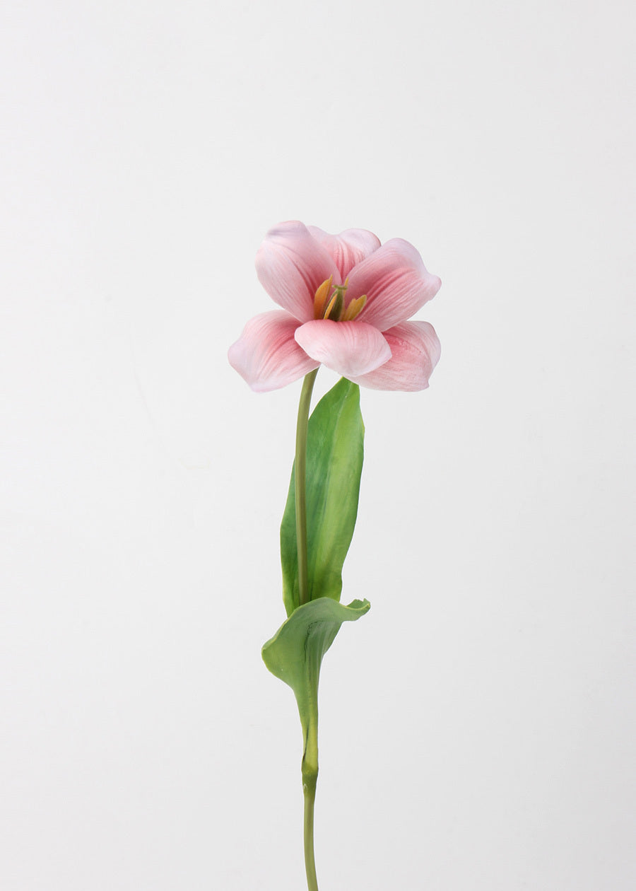 Open Tulip Artificial Bouquet, Pink - Set of 12