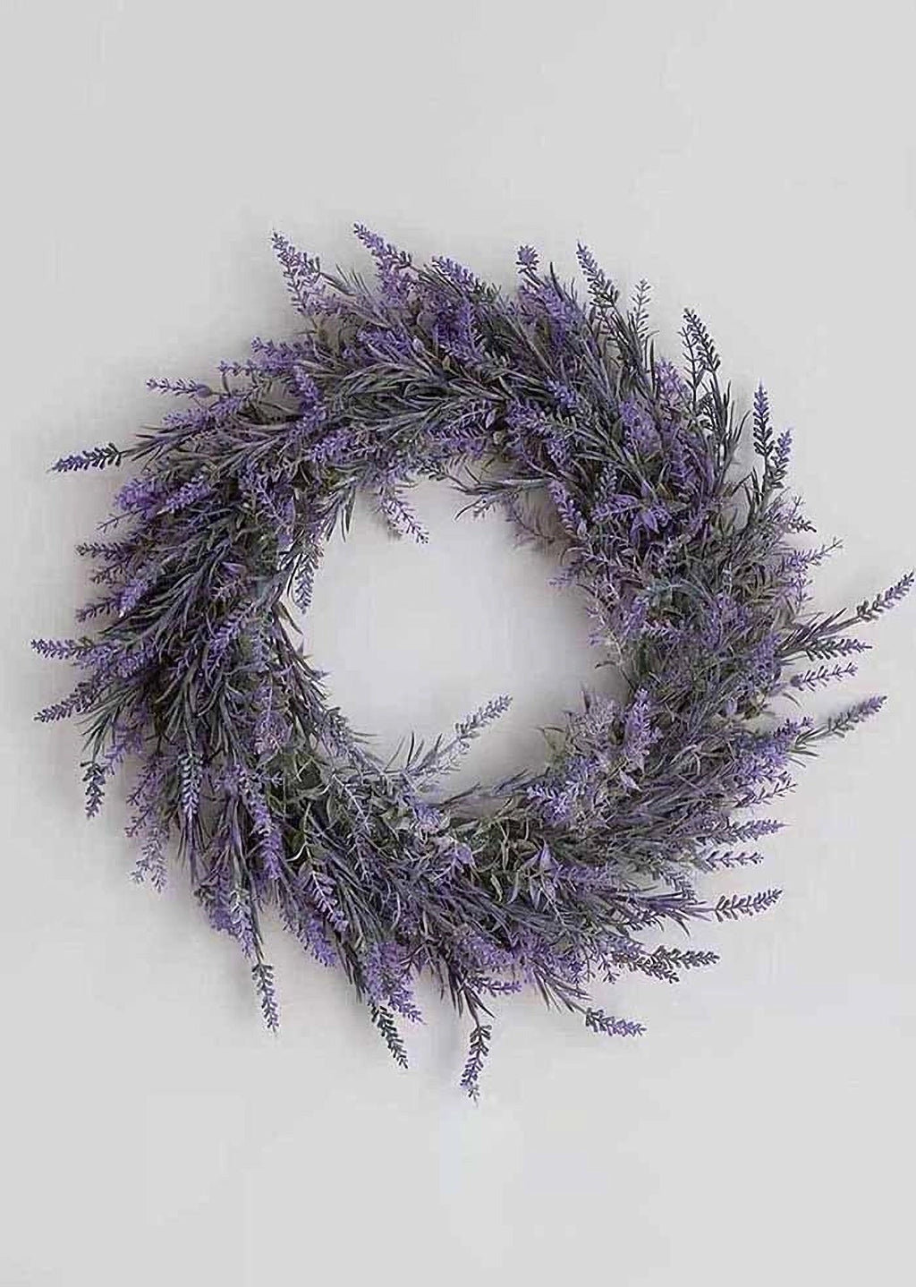Lavender Artificial Wreath for Front Door - 17"