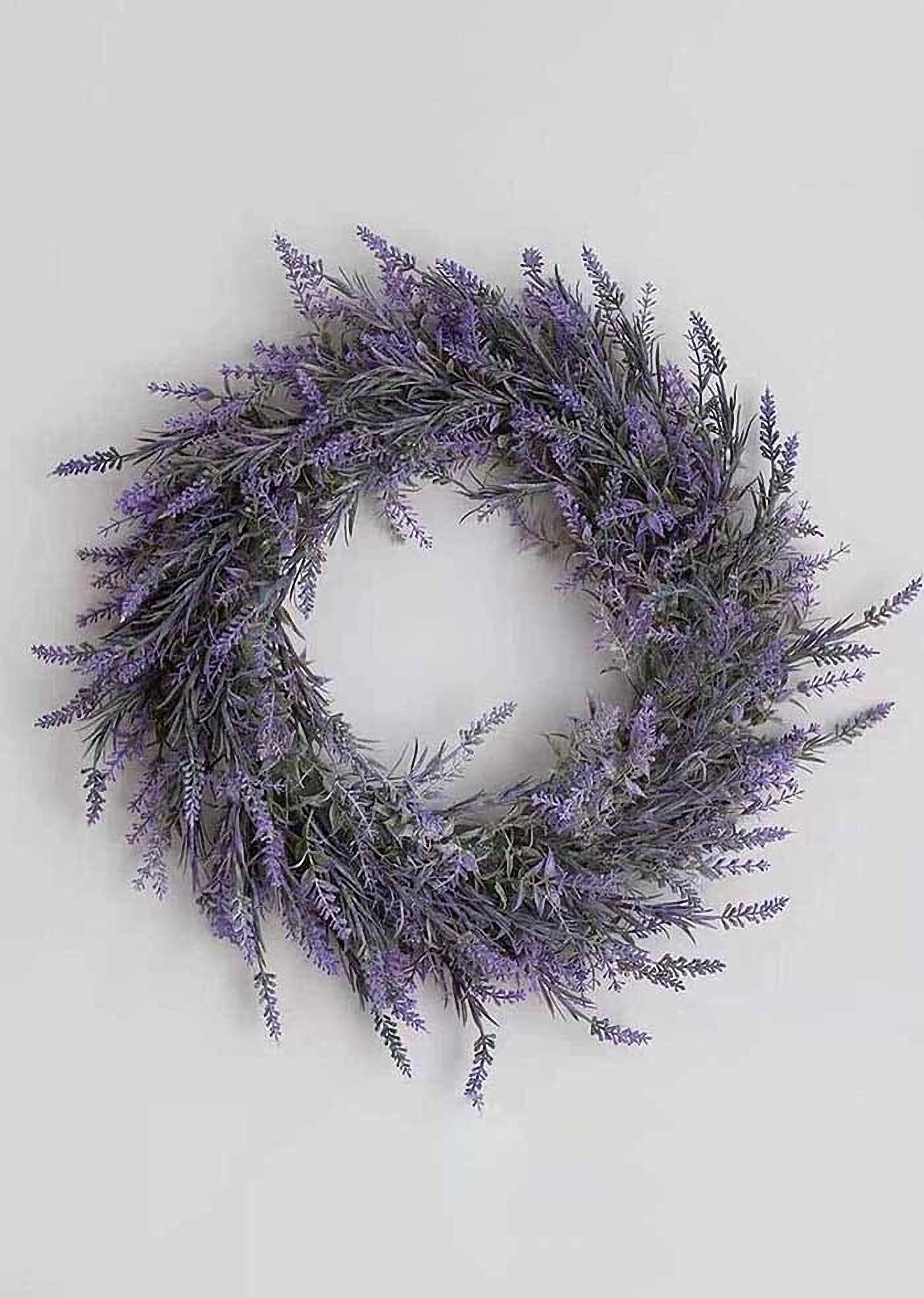 Lavender Artificial Wreath for Front Door - 17"
