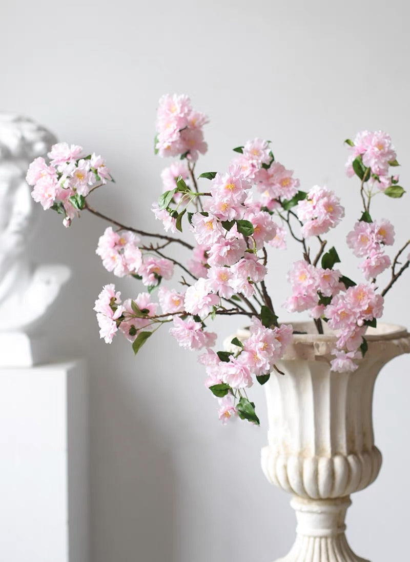 Pink Cherry Blossom Artificial Branch - 40"