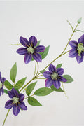 Artificial Clematis Flower Stem - 31.5"