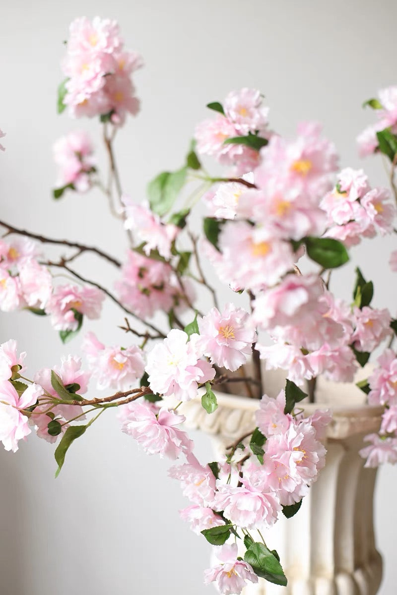 Pink Cherry Blossom Artificial Branch - 40"
