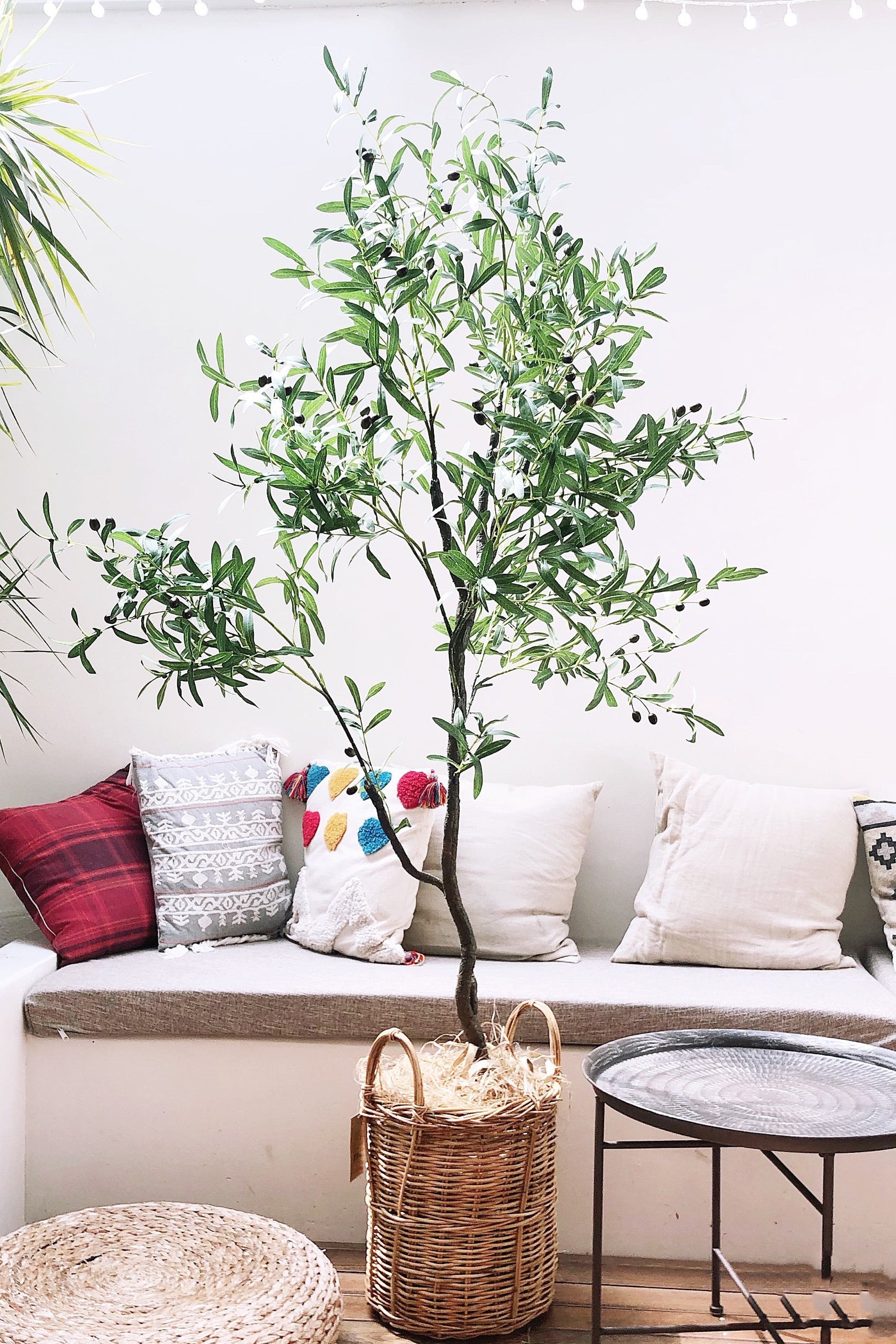 Mediterranean Majesty Artificial Olive Tree - 70.9"
