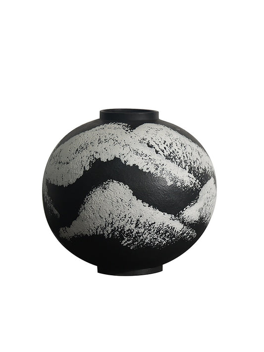 Obsidian Ink Ceramic Vase