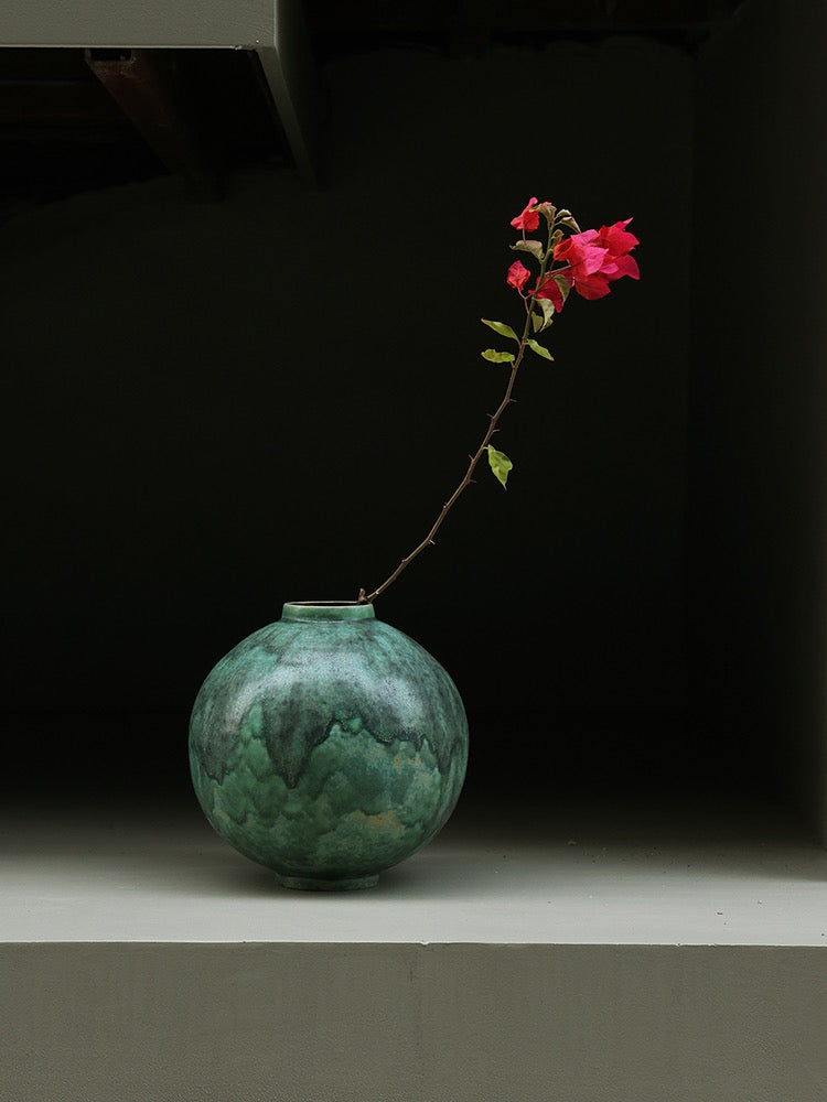 Vintage Ceramic Green Vase