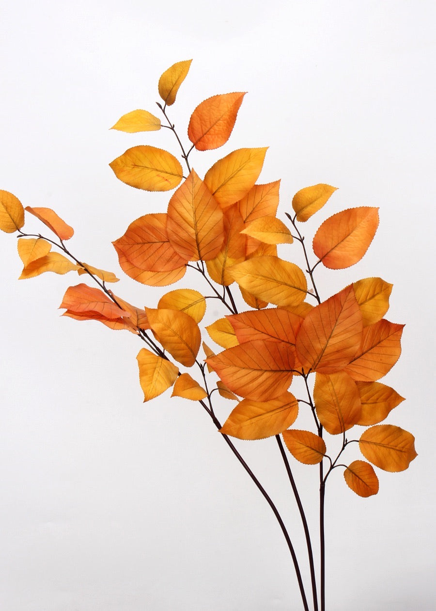 Artificial Autumn Leaf Branch, Fall Foliage