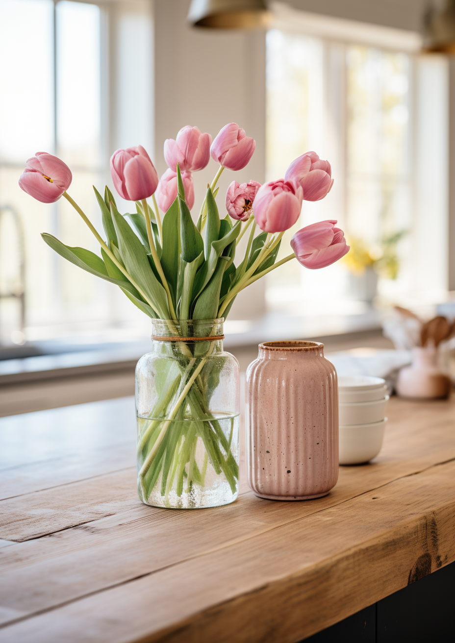 Pink Tulip Artificial Flower Bouquet, 12 Blooms - 14.5"