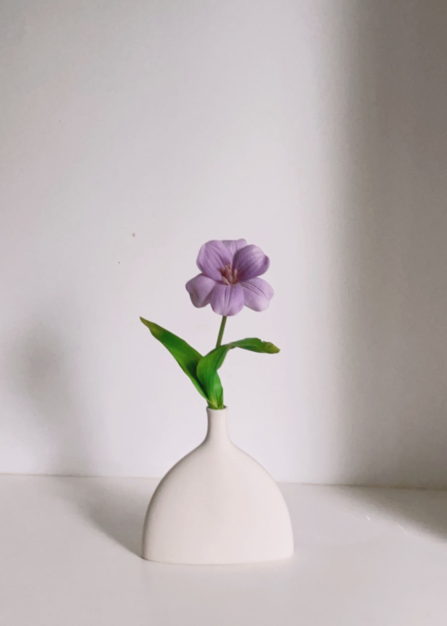 Open Tulip Artificial Bouquet, Purple - Set of 12