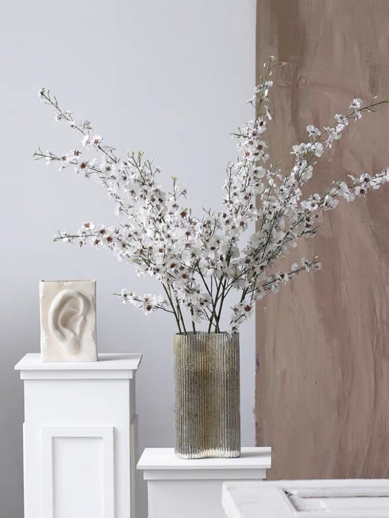 White Oriental Lily Artificial Bouquet - 39.4"
