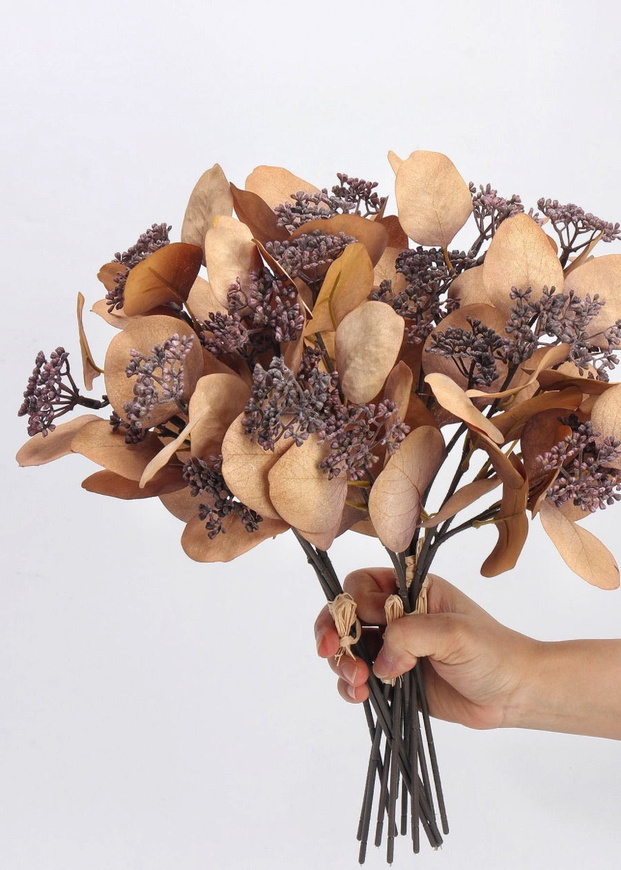 Dried Eucalyptus Leaves, Natural Preserved Bunch